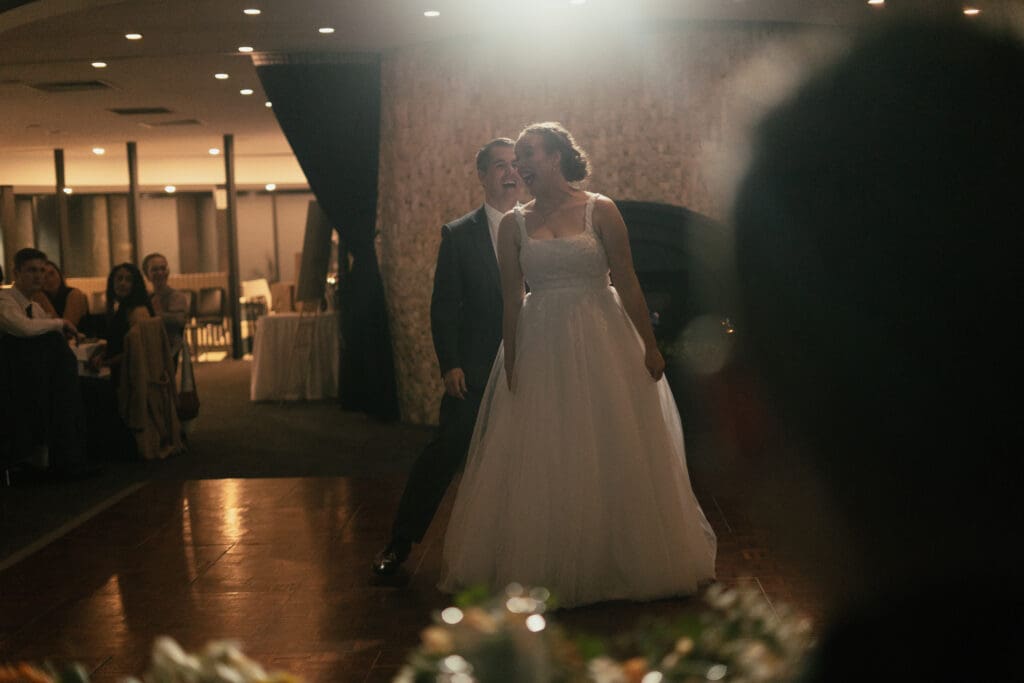 Documentary Style Photography of the bride and her father sharing a Father-Daughter Dance