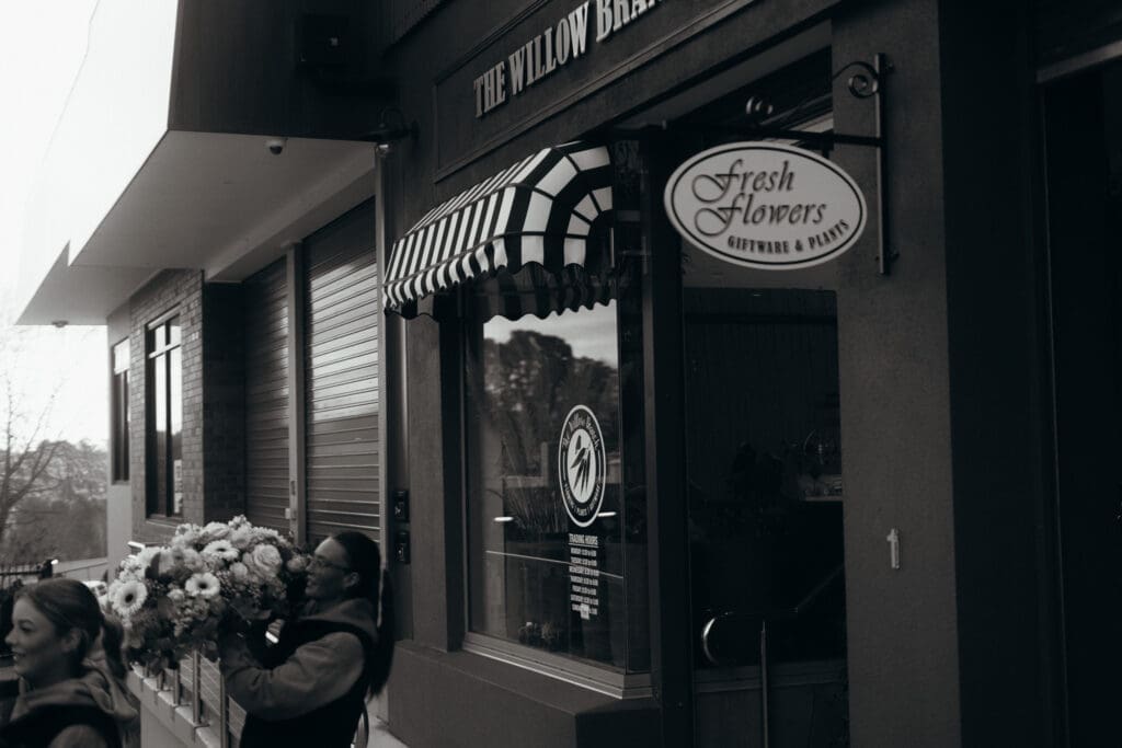 Mim, and her family with fresh flowers delivered all over Gippsland and Melbourne from The Willow Branch. The best florist in Gippsland and Melbourne. Captured by Ebb and Flow Photography