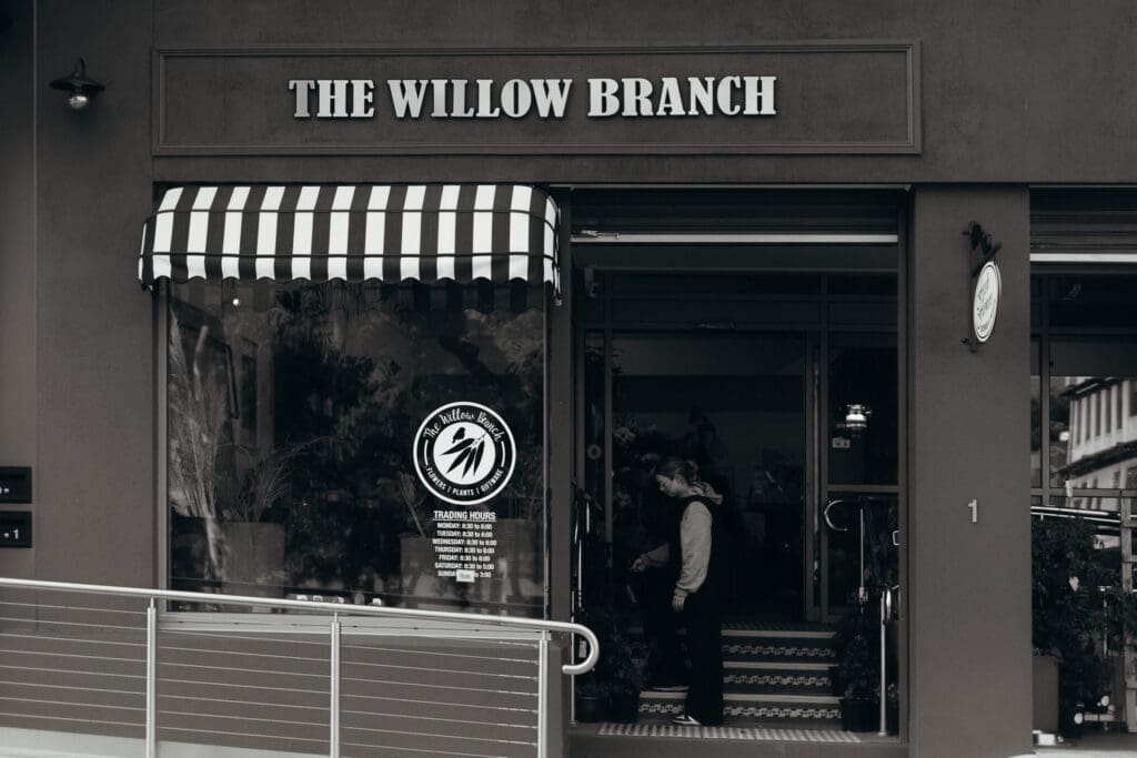 Out the front of the beautiful store of The Willow Branch. The best florist in Gippsland and Melbourne. Captured by Ebb and Flow Photography